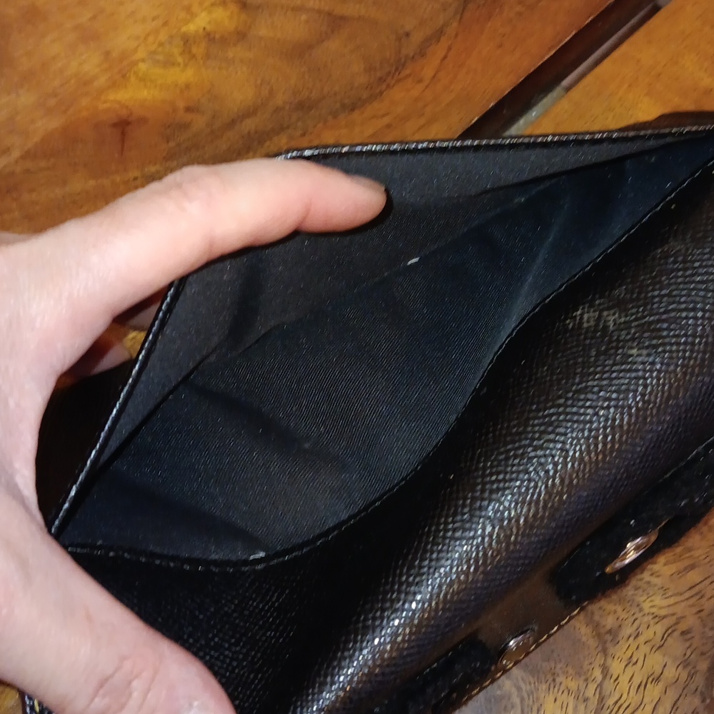 Coach Black Bear Fuzz Slim Envelope Wallet - Picture 13 of 14